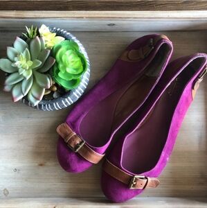 Elegant Purple and Brown Women's Flats